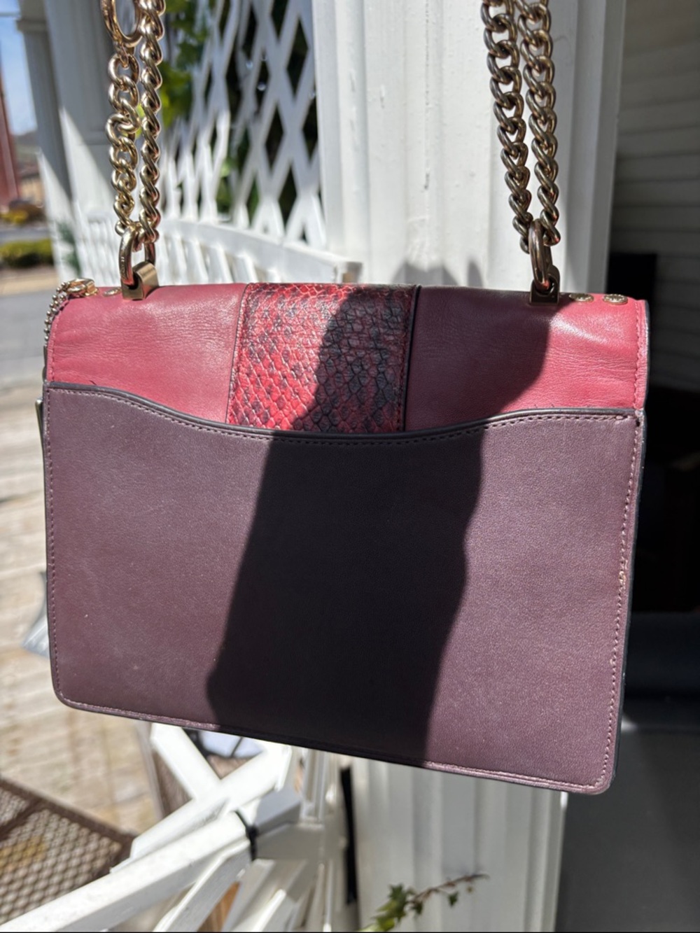 Coach Klare snake print red & brown - Picture 9 of 12